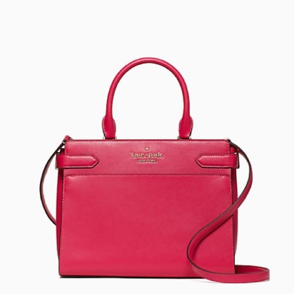 New Kate Spade Medium Satchel In Ruby Pink NWT - Picture 2 of 4